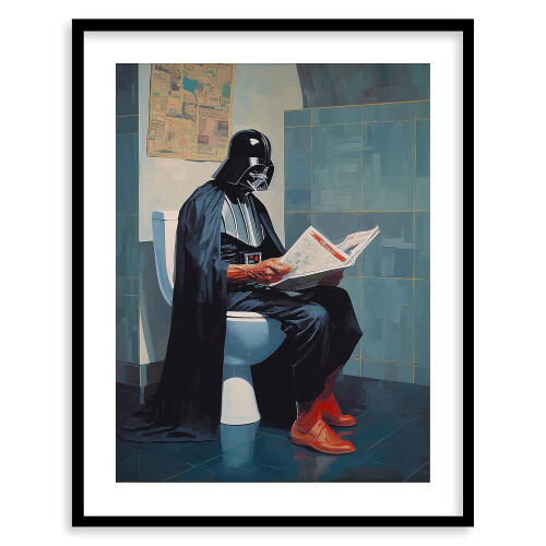 Εκτύπωση Τέχνης Μπάνιου Star Wars Vintage Darth Vader