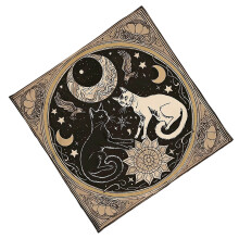 Table Cover Tarots Reading Oracles Game Mat Square-60x60cm