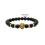 YiFudd sort matteret sten leopard stretch armbånd 8mm 1