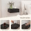 Homcom HOMCOM Floating Bedside Table Set of 2, Wall-Mounted Nightstand, Black 4