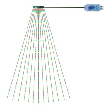 Guirnalda de luces para árbol de Navidad de 78 x 118 pulgadas con control remoto.