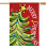 Bandeira de Natal em formato de casinha de árvore de Natal, 71 x 101,6 cm (28 x 40 polegadas) 1