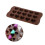 Φόρμα σιλικόνης Xubond για cake pops σε σχήμα καρδιάς, καφέ 1