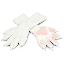 Mooie handschoenen met dierenthema en aparte vingerruimtes-wit A