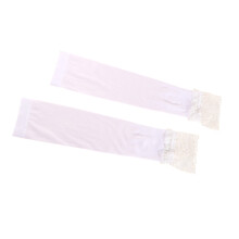 2lots zomer dames lange kanten mouwen chauffeur-Witte os
