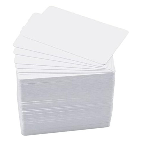 Blanke PVC ID-kort CR80 30mil hvide 100 stk.