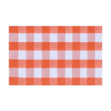Oranje geruit handgeweven buitenkleed 24x36 inch