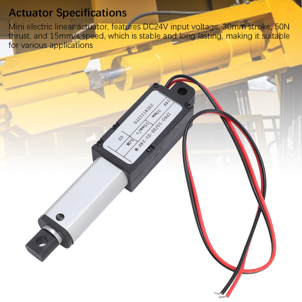 Linear Actuator 50N Thrust 30mm Stroke