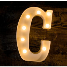 Letreiro luminoso de LED com letras, alimentado por bateria de 12V (3 peças)