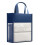 Handheld Book Carrying Bag Canvas File Organiser Bag Multi-Blue 1