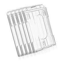 Portatarjetas de plástico rígido transparente (5 unidades)