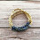 Conjunto de pulseiras elásticas com contas de pedra natural azul 1