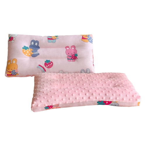 Toddler Pillow Double-Sided Cotton and Minky Dot 1 Pack
