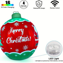 Bola de Natal para exterior com luz LED e controle remoto (24 polegadas)
