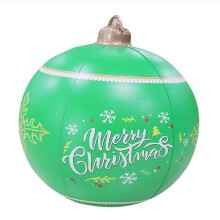 Christmas inflatable LED ball green 60cm PVC