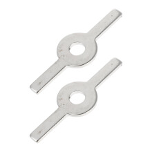 Conjunto de acessórios para moedor de carne, prata, 2 peças