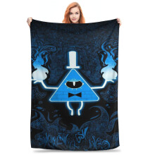 Bill Cipher flanneltæppe 200 x 150 cm