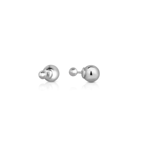 Sterling Silver Double-Sided Ball Studs 8mm x 6mm 925