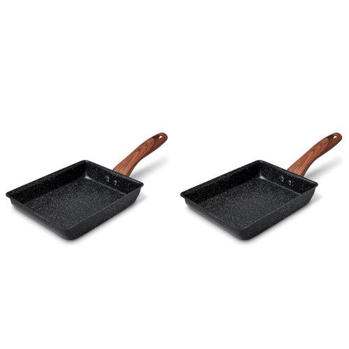 Tamagoyaki Pan Japanese Omelette Pan Non-Stick Square 2-Pack