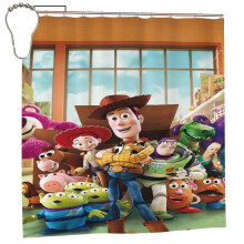 Sprchový závěs Toy Story z polyesteru 72x72 palců s 12