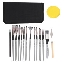 1Set Paint Brush Set with Comfortable Handles for Art and Painting Use