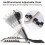 Adjustable Folding Bed Backrest with Head Pillow 6-Position Back Support Chair 3