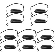 10Stk Federzug-Stifthalter in Schwarz Silikon Elastische Halteschlaufe