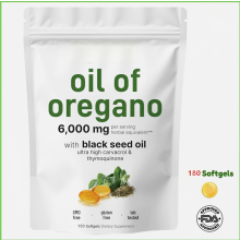 Oil Of Oregano 6000mg With Black Seed Oil 180 Softgels