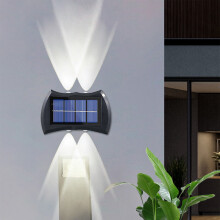 Lot de 4 appliques solaires murales extérieures étanches à LED