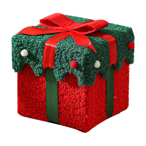 Kerstcadeauverpakking van fluweel met strik, dik design