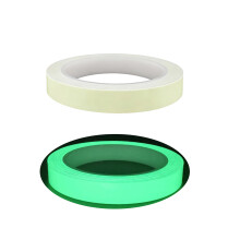 Glowing Safety Tape Reusable Stick 300cm PET-Green 1.5cm