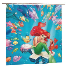 Cortina de chuveiro Ariel em poliéster impermeável, 183 x 183 cm (72 x 72 polegadas)