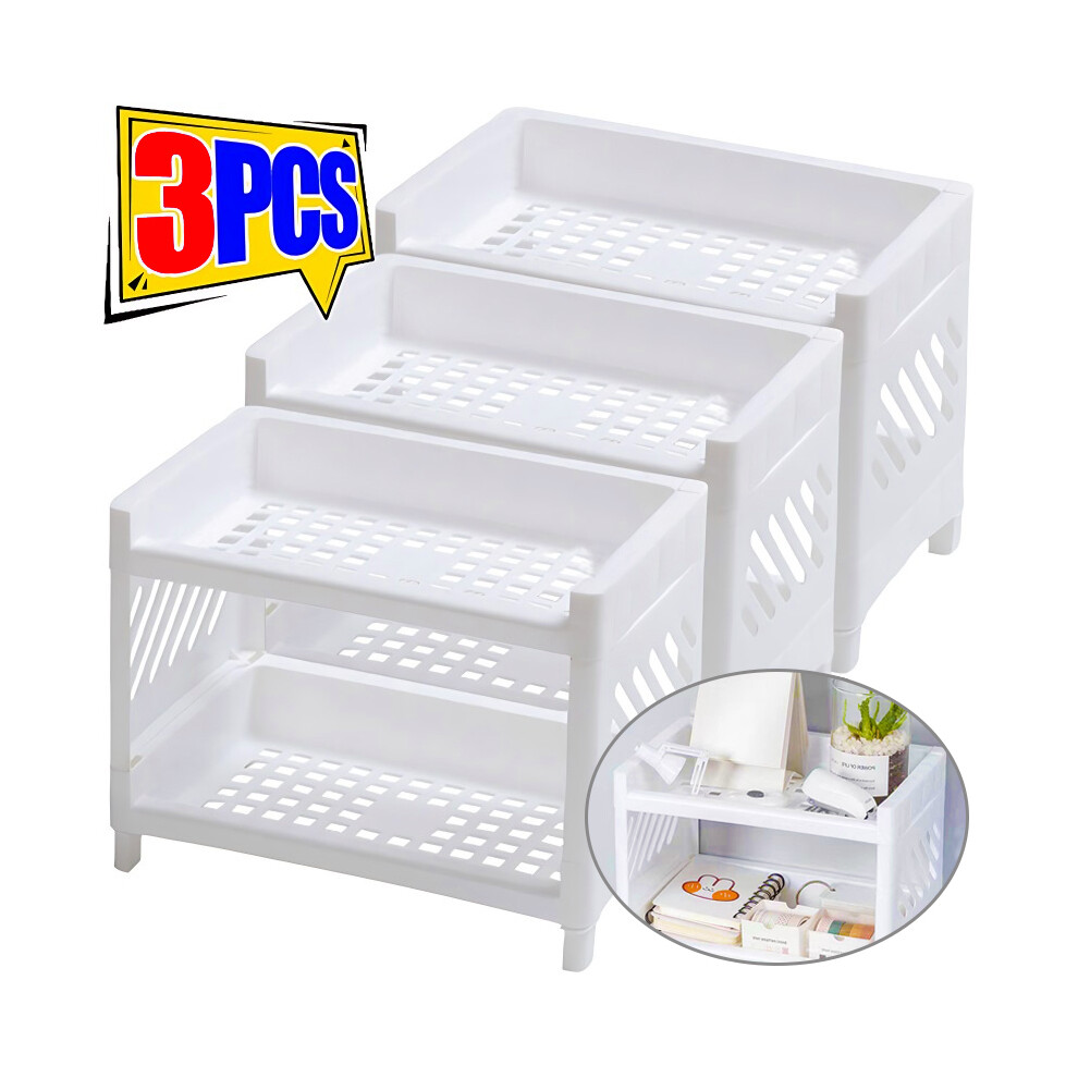 Desktop storage rack double-layer rectangular 1 pc