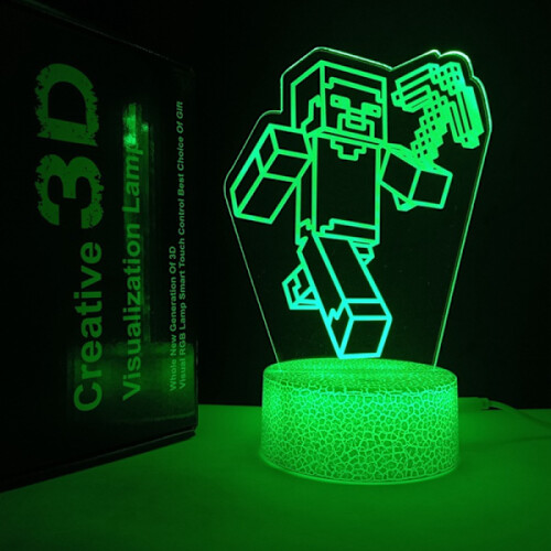 Minecraft nachtlampje decoratieve scheur model set
