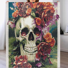 Gotisk romantisk kranietæppe 50x60 tommer