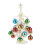 Árvore de Natal de vidro para decoração de mesa com bolas coloridas 1