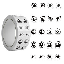 500Pcs Eye Pattern Wrapping Label for Packaging Decorative