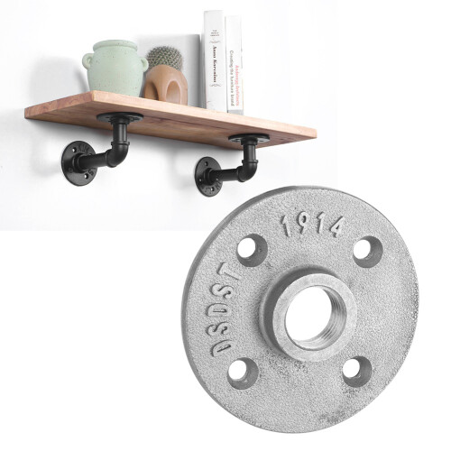 Pack 10 DN15 Flange Bases 4-Hole Aluminium