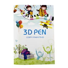 3D Printing Pen Drawing Book Reusable Colorful 40 Patterns Thick Paper Clear Plate Painting Template