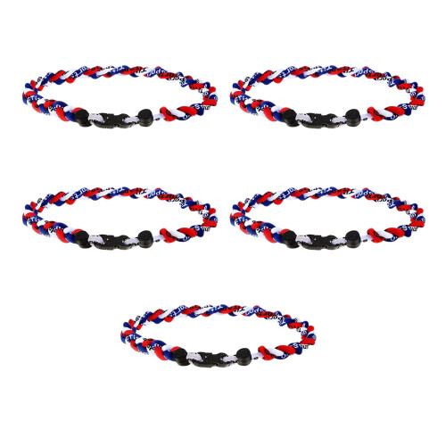 Colar de beisebol com cordão trançado triplo de 45 cm (18 polegadas) 1