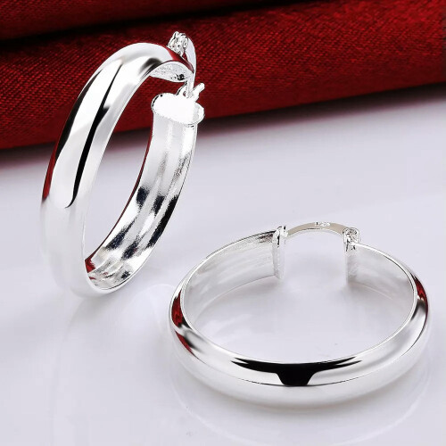 RSAMD925 Silberne Hochzeitsohrringe – Klassisches, edles Design 1