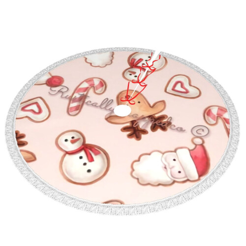 Christmas Tree Skirt 48 Inch Rustic Holiday Decor 1