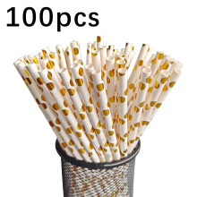 Cailmei wegwerp papieren rietjes met kleurcoating, meerkleurig, 200 stuks