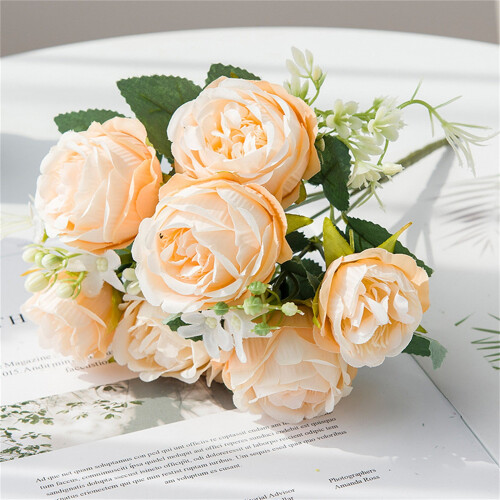 Artificial Peonies Bouquet Autumn Colors5pcs