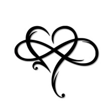 Heart Pendant Wall Decor Metal Rustic Style 2 Sizes