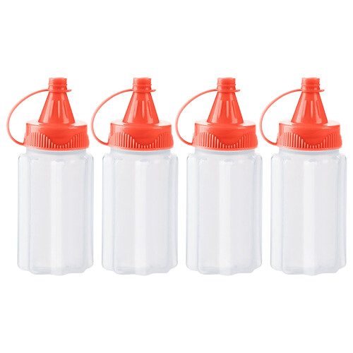 Sticle de condimente din plastic alb, 4 buc.