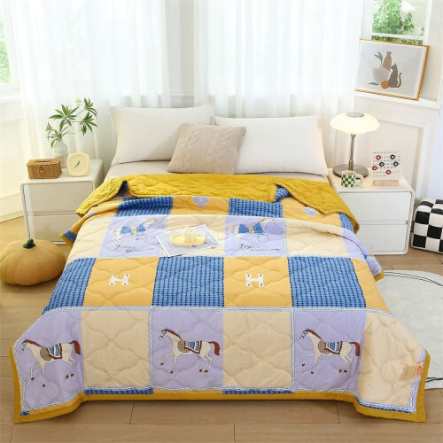Superblødt helårs tæppe i queen size