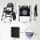 Folding Bedside Commode Toilet Chair Removable Bucket Anti Slips UK 5