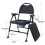 Folding Bedside Commode Toilet Chair Removable Bucket Anti Slips UK 6