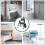 Folding Bedside Commode Toilet Chair Removable Bucket Anti Slips UK 7